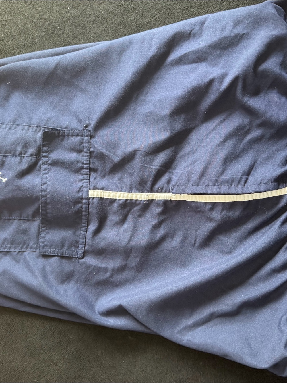 U.S. Polo Assn. Navy Swim Trunks with White Stripe